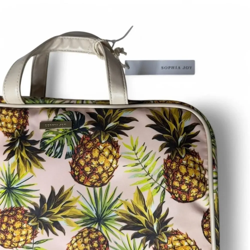 Pineapple Cosmetic Bag Travel Makeup Case Tropical Fruitcore Organizer